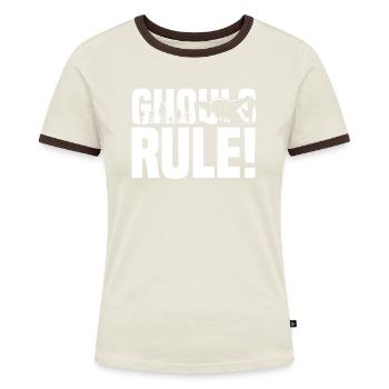 Halloween - T-shirt contrasté Femme - bleu/blanc - Devant