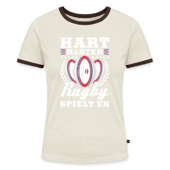Rugby - Women's Ringer T-Shirt - blue/white - Front