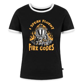 Incendies - T-shirt contrasté Femme - noir/blanc - Devant - Selfina (174cm)