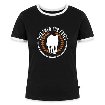 Accessoires de chasse anti-renards - T-shirt contrasté Femme - noir/blanc - Devant - Selfina (174cm)