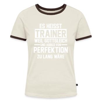 Sportmannschaft Trainer - Frauen Kontrast-T-Shirt - Blau/Weiß - Vorne