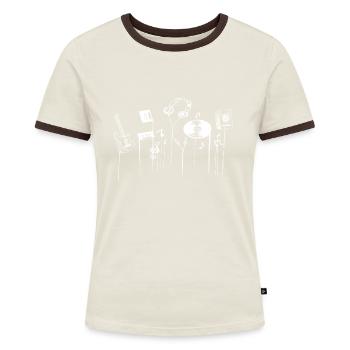 Music connects. - Women's Ringer T-Shirt - blue/white - Front