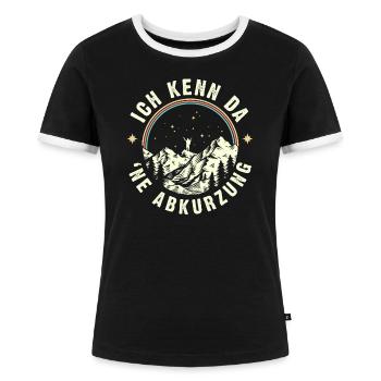 Wandern lustig Spruch - Frauen Kontrast-T-Shirt - Schwarz/Weiß - Vorne - Selfina (174cm)