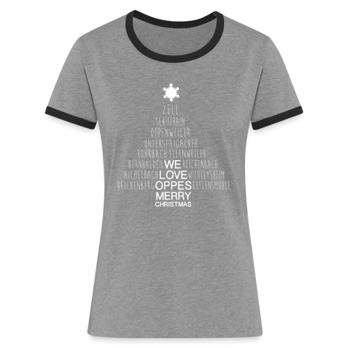 Oppes Weihnachtsbaum - Frauen Kontrast-T-Shirt