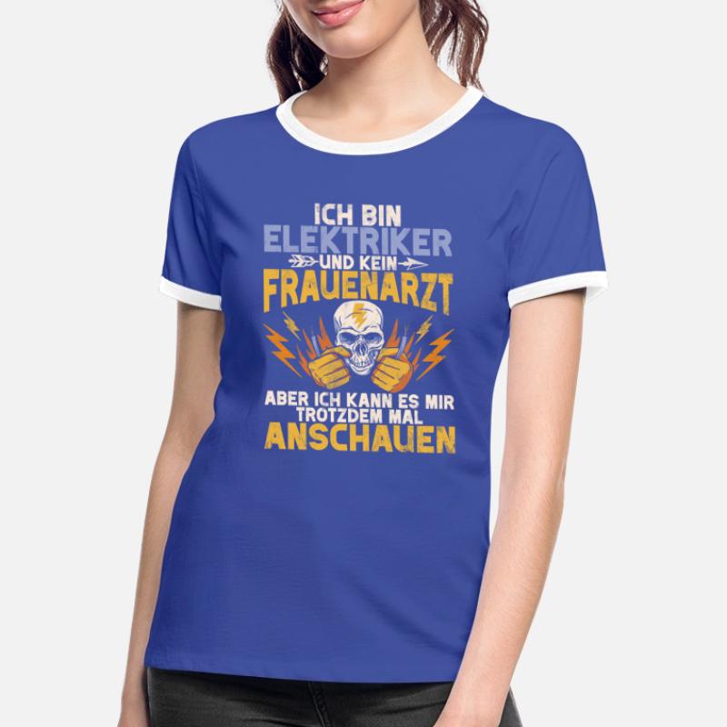Electronics Technician Electrics Profession Volt Electrical Engineering Women's Ringer T-Shirt