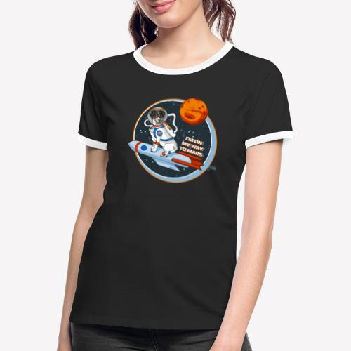 Astrodog - Kontrast-T-skjorte for kvinner