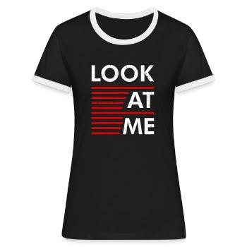 Déclaration Regardez-moi - T-shirt contrasté Femme - noir/blanc - Devant - Selfina (174cm)
