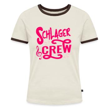 Schlager Crew Costume Schlager Party Outfit - Women's Ringer T-Shirt - blue/white - Front