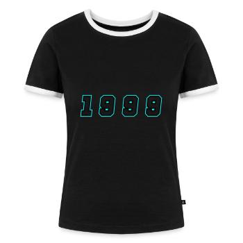 Numéro de l’année 1999 - T-shirt contrasté Femme - noir/blanc - Devant - Selfina (174cm)