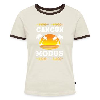 Cancun Mode - T-shirt contrasté Femme - bleu/blanc - Devant