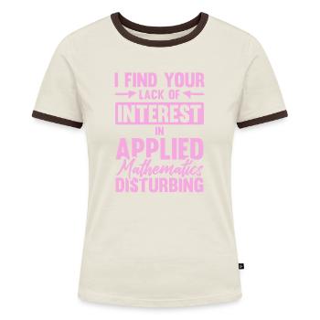 Apprendre les mathématiques - T-shirt contrasté Femme - bleu/blanc - Devant