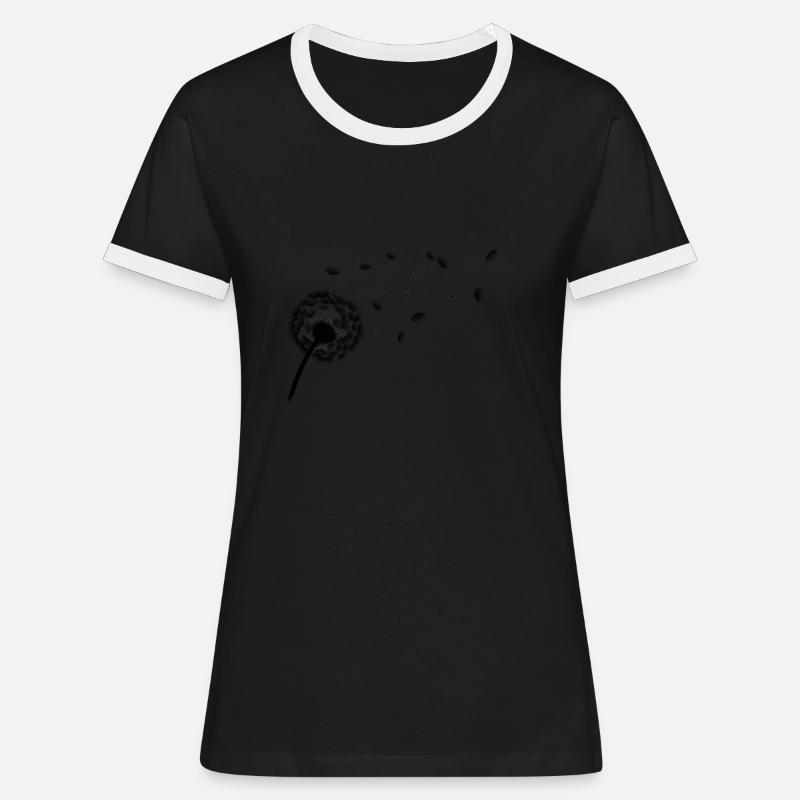 Pusteblume - Women's Ringer T-Shirt - black/white