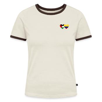 Palestine Colombie drapeau coeur - T-shirt contrasté Femme - bleu/blanc - Devant