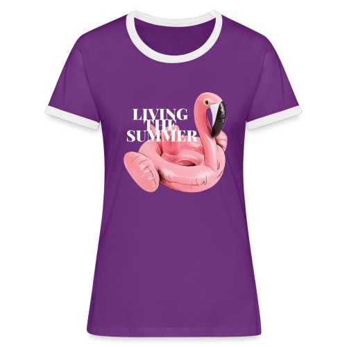 Living the Summer - Camiseta contraste mujer