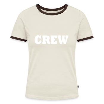 Crew - T-shirt contrasté Femme - bleu/blanc - Devant
