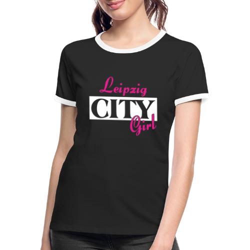 Leibzig City Girl Städtenamen Outfit - Frauen Kontrast-T-Shirt