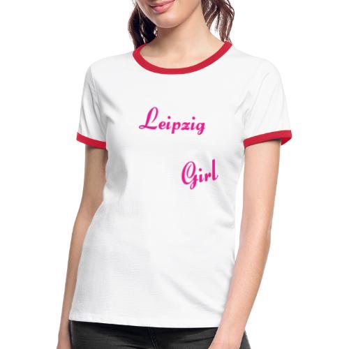 Leibzig City Girl Städtenamen Outfit - Frauen Kontrast-T-Shirt
