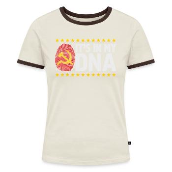 USSR sowjet union kommunismus kommunist soviet - Frauen Kontrast-T-Shirt - Blau/Weiß - Vorne