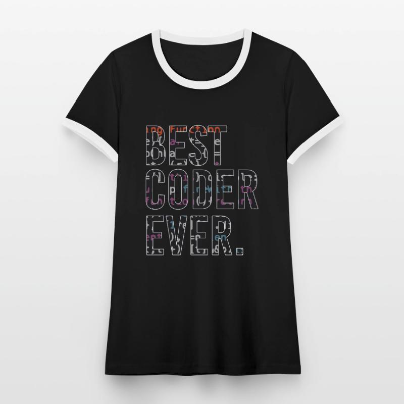 Best programmer code coder Women's Ringer T-Shirt
