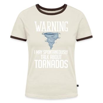 Tornado Wirbelsturm Meteorologe Hurrikan - Frauen Kontrast-T-Shirt - Blau/Weiß - Vorne