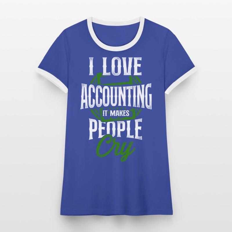 Comptable Comptable Comptable Comptabilité T-shirt contrasté Femme