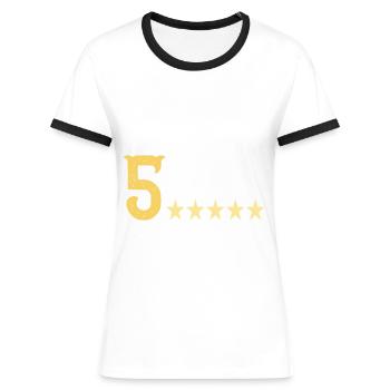 Schmied Schmieden Amboss - Frauen Kontrast-T-Shirt - Blau/Weiß - Vorne