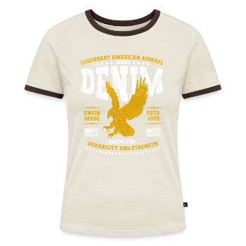 Légendaire American Eagle Denim Apparel USA - T-shirt contrasté Femme - bleu/blanc - Devant