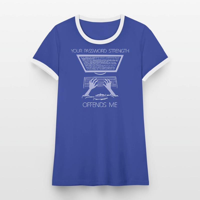Hacker Programmer Developer Computer Science Women's Ringer T-Shirt