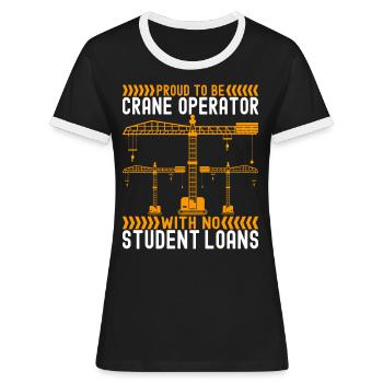 Grutier Grutier - T-shirt contrasté Femme - noir/blanc - Devant - Selfina (174cm)