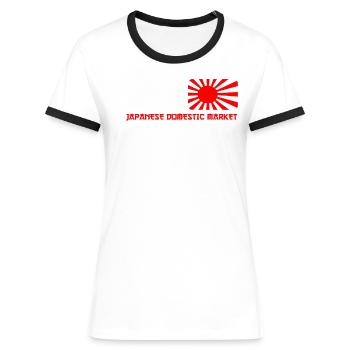 JDM Motorsport Auto Tuning Automobile - T-shirt contrasté Femme - bleu/blanc - Devant