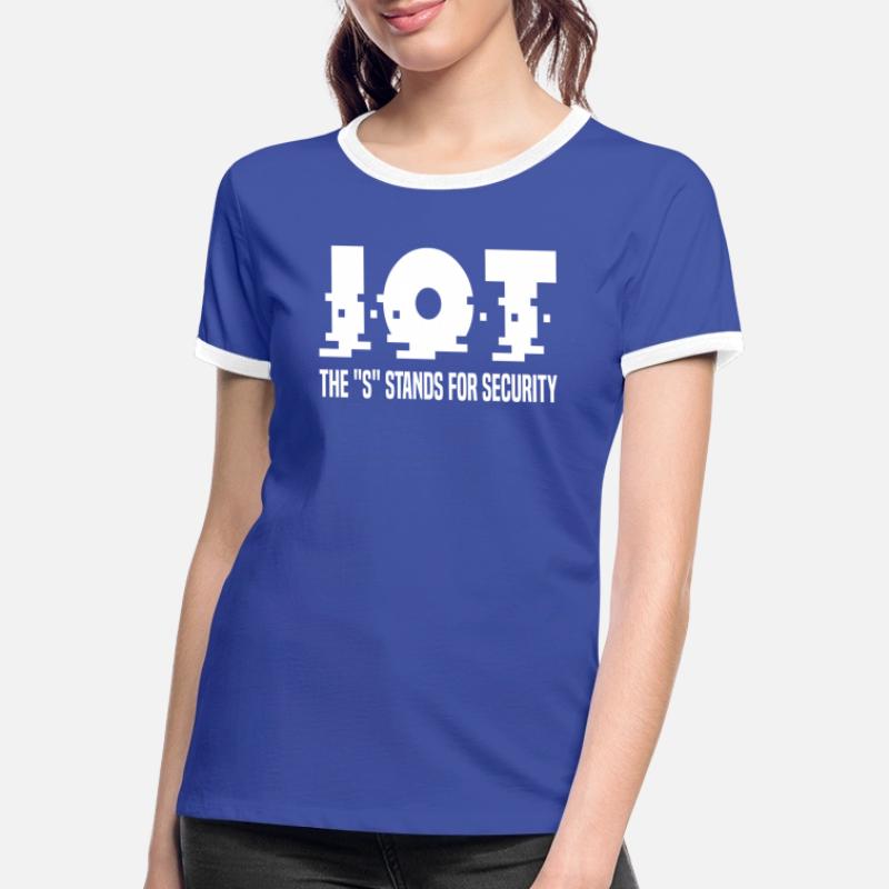 Internet Des Objets IOT Programmeur Admin IT T-shirt contrasté Femme