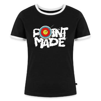 Tir à l’arc Archer Point Made - T-shirt contrasté Femme - noir/blanc - Devant - Selfina (174cm)