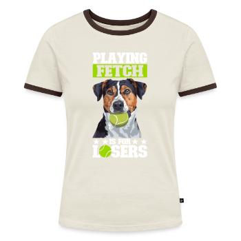 Flyball Sports canins - T-shirt contrasté Femme - bleu/blanc - Devant