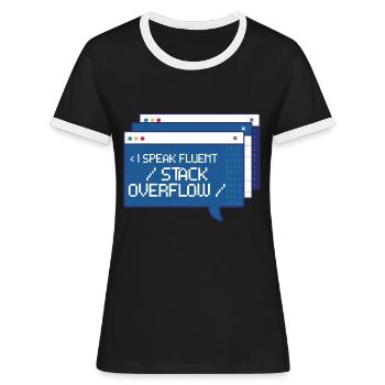 Informatiker Programmierer - Frauen Kontrast-T-Shirt - Schwarz/Weiß - Vorne - Selfina (174cm)