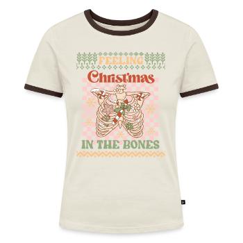 Christmas In The Bones - Holidays Ugly Christmas - Women's Ringer T-Shirt - blue/white - Front