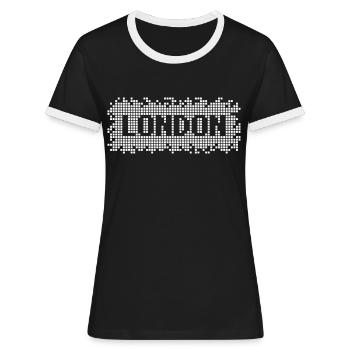 London - T-shirt contrasté Femme - noir/blanc - Devant - Selfina (174cm)