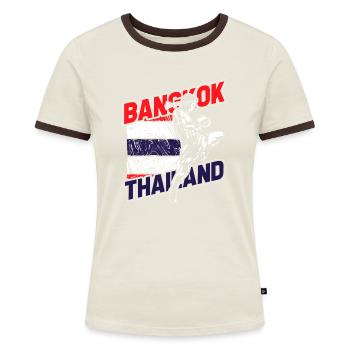 Thaïlande - T-shirt contrasté Femme - bleu/blanc - Devant
