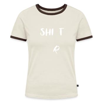 Chemise merde - T-shirt contrasté Femme - bleu/blanc - Devant