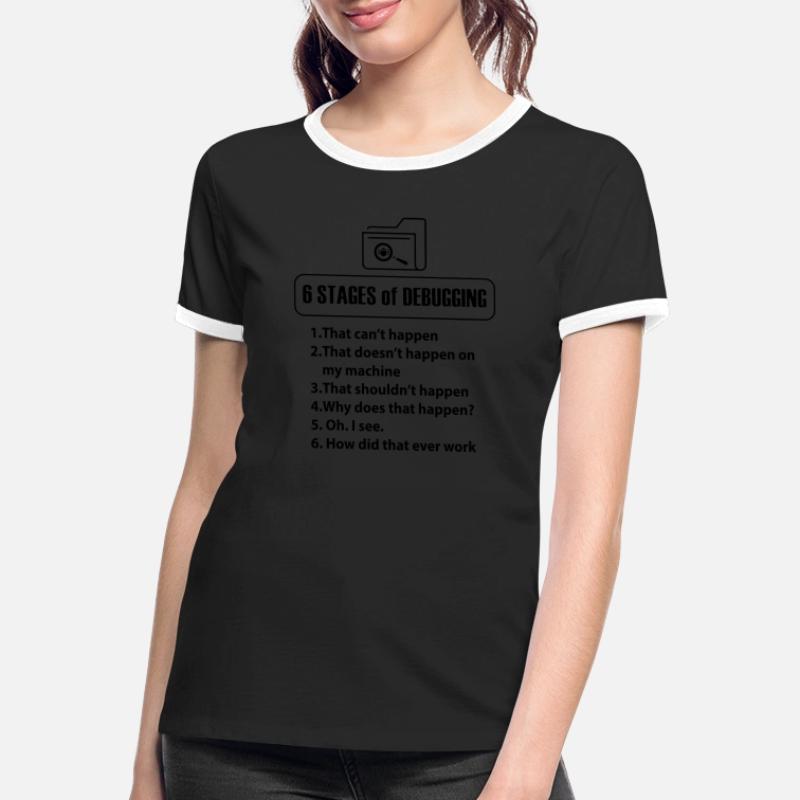 Code Programmer Nerd Bug Developer Gifts Women's Ringer T-Shirt