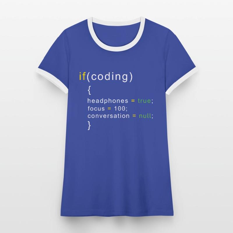 Codage du codeur T-shirt contrasté Femme