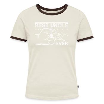 Meilleur design de chemise oncle - T-shirt contrasté Femme - bleu/blanc - Devant