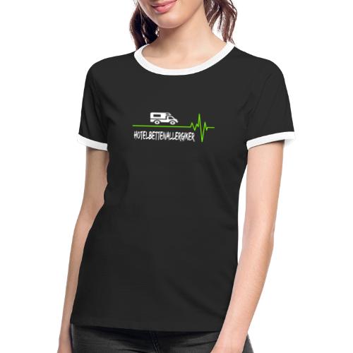 Campen Wohnmobil Herzschlag - Frauen Kontrast-T-Shirt