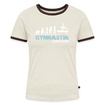 Parallel bars gymnastics evolution - Women's Ringer T-Shirt - blue/white - Front