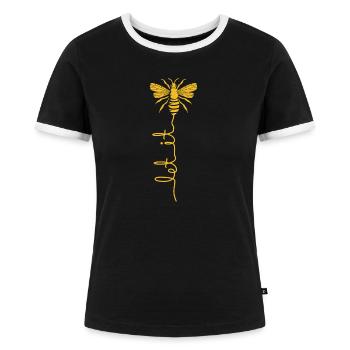 Honeybee Beekeeper Bee Love For Beekeeper - Women's Ringer T-Shirt - black/white - Front - Selfina (174cm)