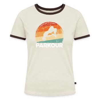 Parkour Running Gift - Women's Ringer T-Shirt - blue/white - Front