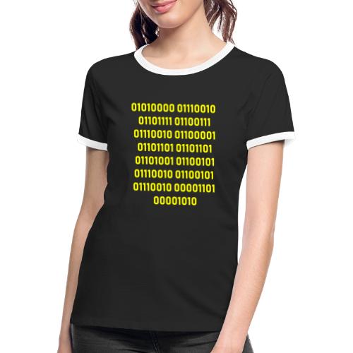 programmierer binärcode geschenk - Frauen Kontrast-T-Shirt