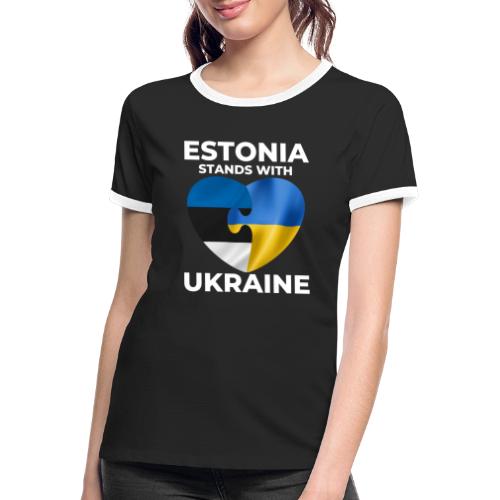 Eesti tukee Ukrainaa - Naisten kontrastipaita