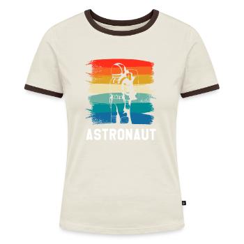 Rétro Vintage Classic Astronaut Aeronautic - T-shirt contrasté Femme - bleu/blanc - Devant
