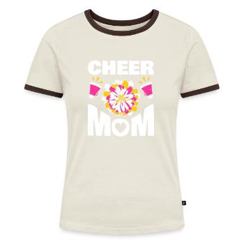 Cheer Mom Shirt Mutter Cheerleader Geschenk - Frauen Kontrast-T-Shirt - Blau/Weiß - Vorne
