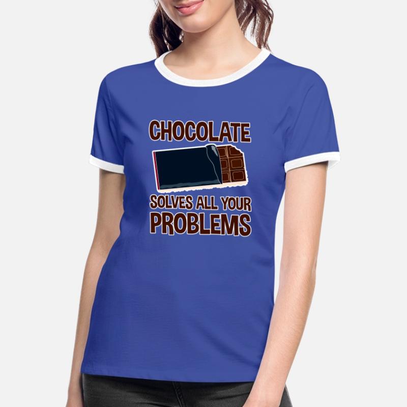 Chocolate Solves All Your Problems Women's Ringer T-Shirt